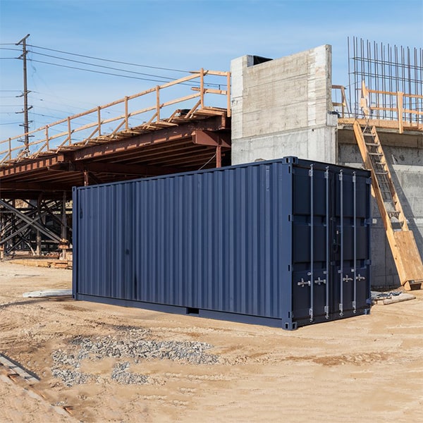 our construction site storage containers can be equipped with electrical outlets for powering tools and equipment